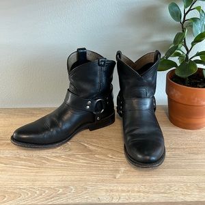 Frye Wyatt Harness Slip On Short Ankle Boots, 7.5